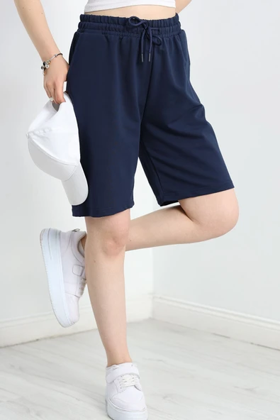 Kompakt 2 İplik Uzun Şort Lacivert - Resim 3