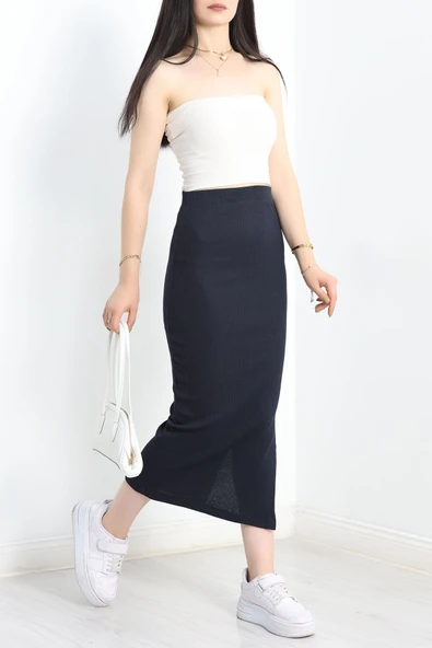 Kaşkorse Yırtmaçlı Etek Koyulaci - Resim 2