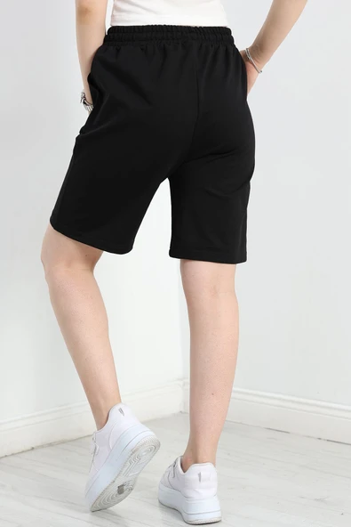 Kompakt 2 İplik Uzun Şort Siyah - Resim 6