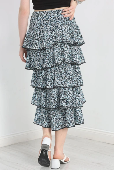 Kat Kat Uzun Etek Buzmavi - Resim 6