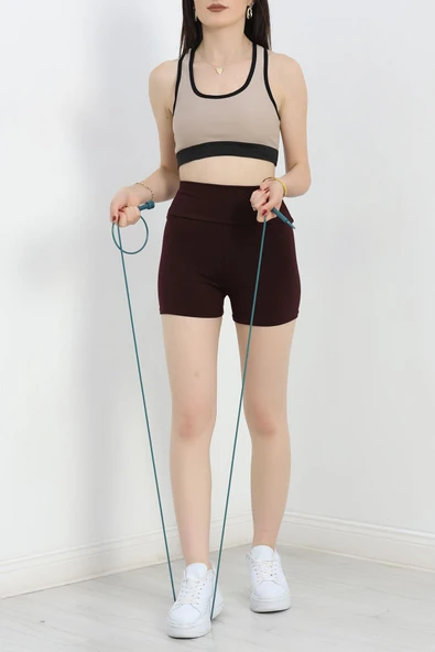 Şort Tayt Mürdüm1 - Resim 2