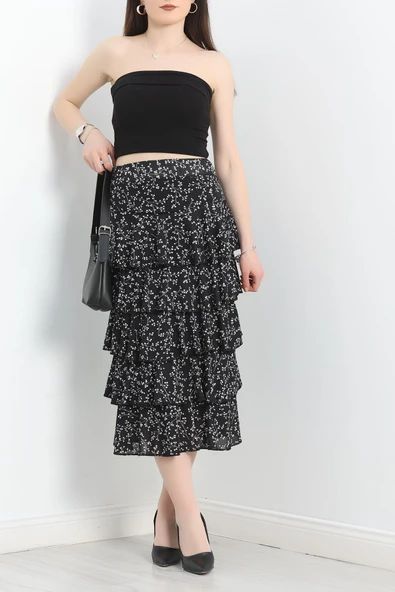 Kat Kat Uzun Etek Siyah - Resim 6