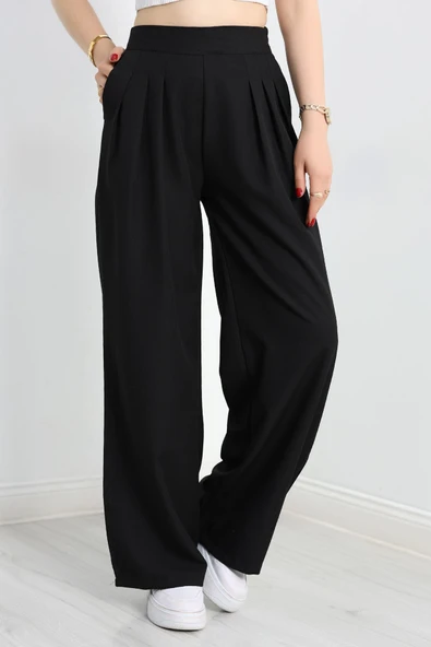 Pileli Pantolon Siyah ürün görseli