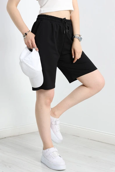 Kompakt 2 İplik Uzun Şort Siyah - Resim 5