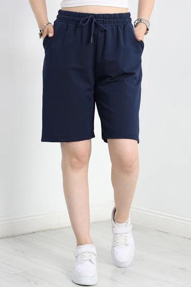 Kompakt 2 İplik Uzun Şort Lacivert - Resim 2