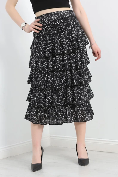 Kat Kat Uzun Etek Siyah - Resim 7