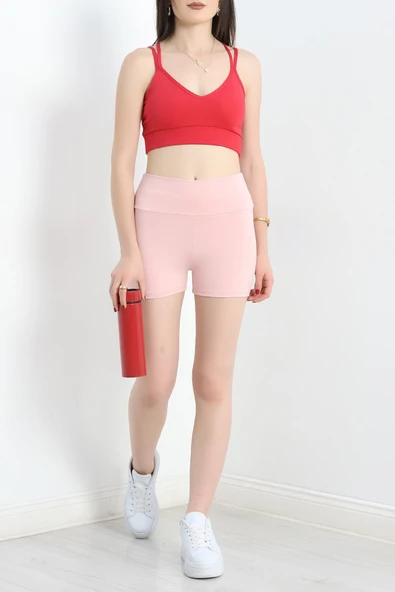 Şort Tayt Pudra - Resim 4