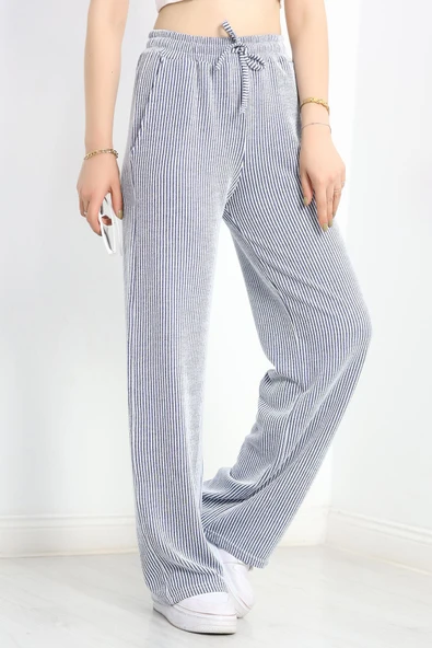 Su Yolu Lastikli Pantolon Lacivert - Resim 5