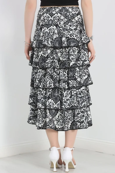 Kat Kat Uzun Etek Siyahindigo - Resim 6