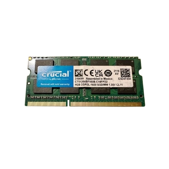 Crucial 4gb DDR3L-1600 Sodımm CT51264BF160B Notebook Ram Bellek