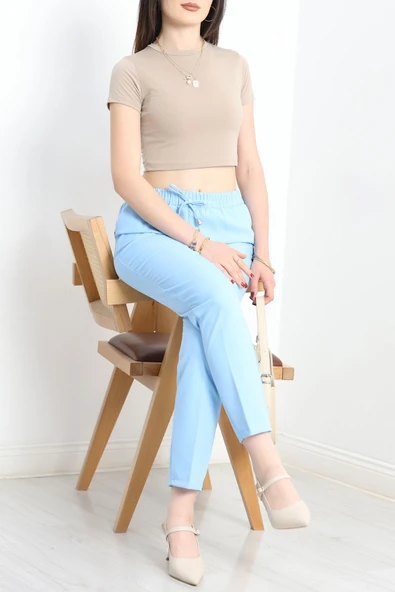 Dabıl Bağcıklı Pantolon Bebemavi - Resim 4