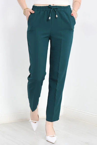 Dabıl Bağcıklı Pantolon Zümrüt ürün görseli