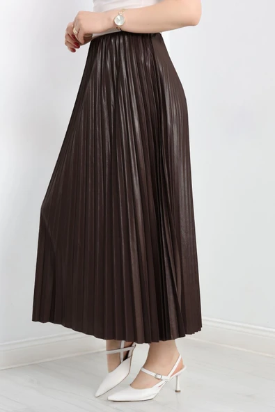 Pileli Etek Kahve - 3