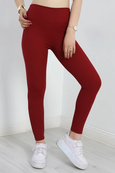 Toparlayıcı Fitilli Tayt Bordo ürün görseli