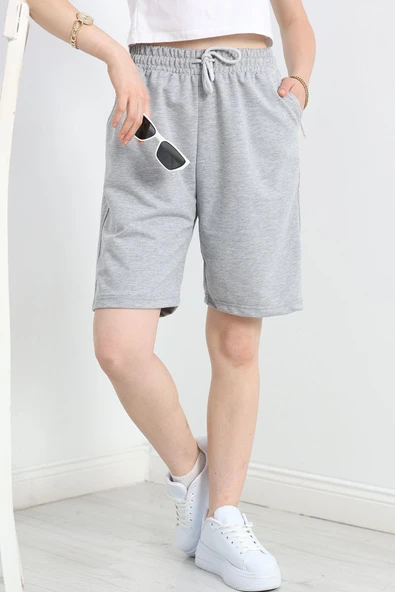 Kompakt 2 İplik Uzun Şort Grimelanj - Resim 5