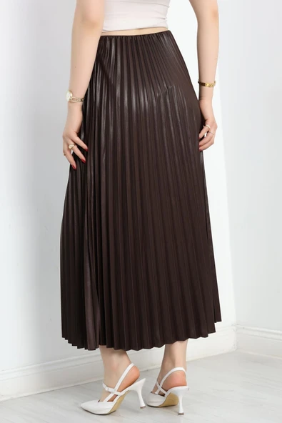 Pileli Etek Kahve - 6