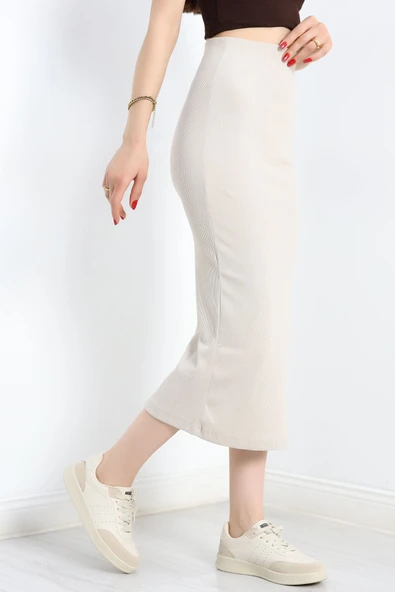 Kaşkorse Yırtmaçlı Etek Taş - Resim 5