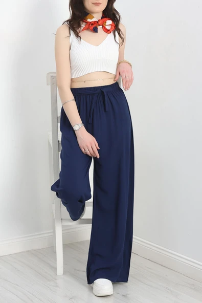 Dokuma Pantolon Lacivert - Resim 6