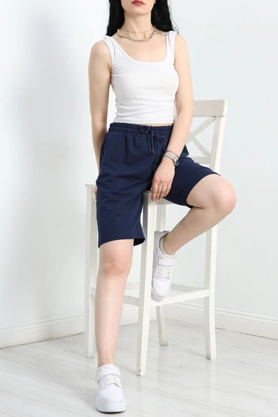 Kompakt 2 İplik Uzun Şort Lacivert - Resim 4