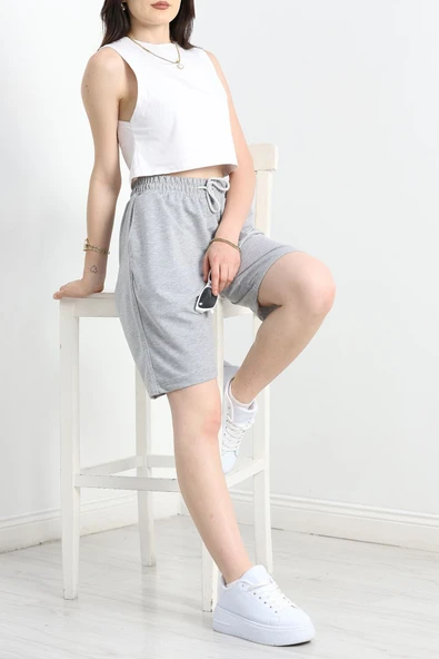 Kompakt 2 İplik Uzun Şort Grimelanj - Resim 3