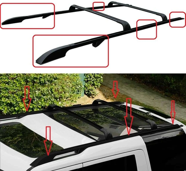 Discovery 3 ve 4  2005-2016 Tavan Çıtası Siyah (OEM) ürün görseli