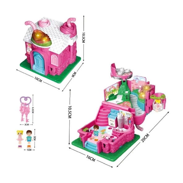 Nessiworld  QF2910-11-12-13-14-15 Işıklı Müzikli Aksesuarlı Ev Serisi Açılıp-Katlanır - Resim 4