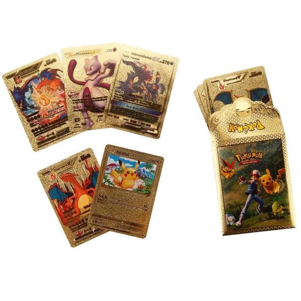 Nessiworld  Pokemon Gold Trading Card 10’lu Paket - Resim 2
