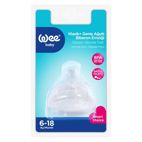 Nessiworld  Wee Baby Geniş Ağızlı Biberon Emziği Normal Akış No:2 853 - Resim 2