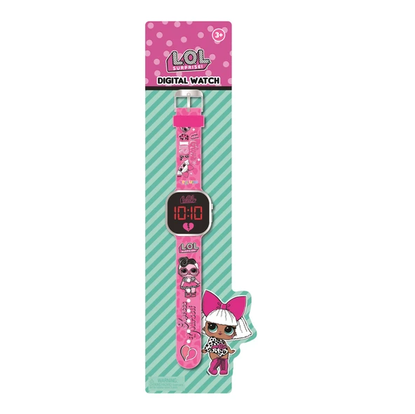 Miniflak LOL Surprise! Lisanslı LOL8001 Pembe-Siyah Square Led Çocuk Saati - 2