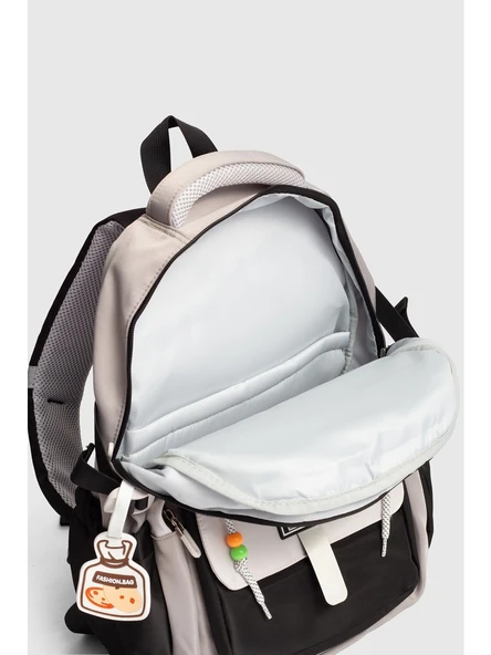 Ççs Günlük, Tatil, Yürüyüş Gri-Siyah Okul Sırt Çantası (51939) - 3
