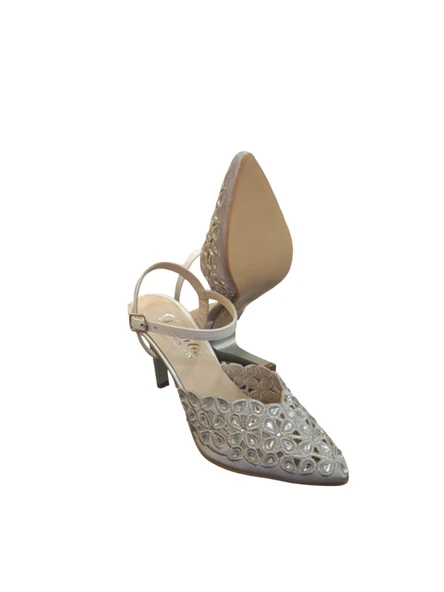 Solmaz Damla Bilekten Tokalı Taşlı Topuklu Ayakkabı - Resim 3