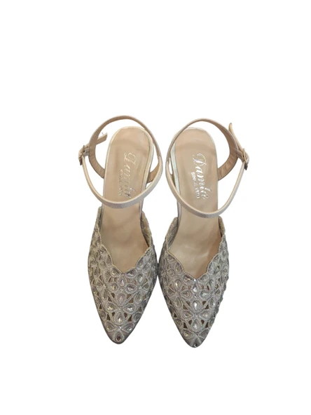 Solmaz Damla Bilekten Tokalı Taşlı Topuklu Ayakkabı ürün görseli