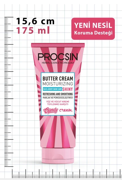 PROCSİN BUTTER CREAM TÜY AZALTICI VE PÜRÜZSÜZLÜK EFEKTİ VEREN GÜNLÜK NEMLENDİRİCİ 175 ML - 3
