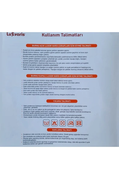 Luxor Dizüstü Burnu Kapalı Standart Basınç Hostes Çorabı - 5