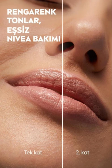 NIVEA Renkli Dudak Bakım Kremi,nude,4,8gr,nemlendirme,spf30,doğal Yağlar,e Vitamini,dudak Ve Yanaklar Için - 5