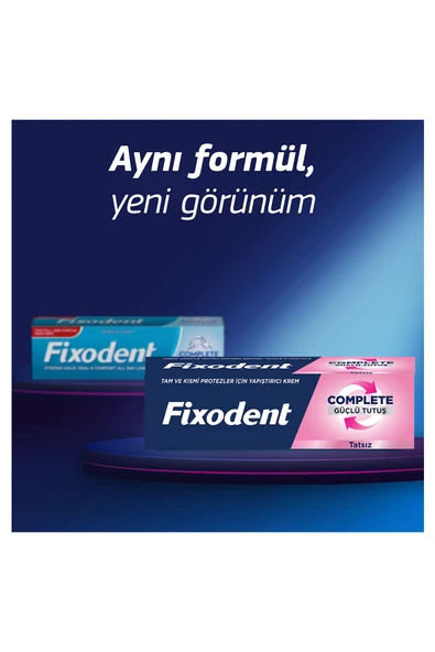 Fixodent Complete Tatsız Diş Protezi Yapıştırıcı Krem 47G - 3