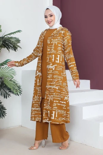 Tesettür 3 lü Takım Taba ürün görseli 1