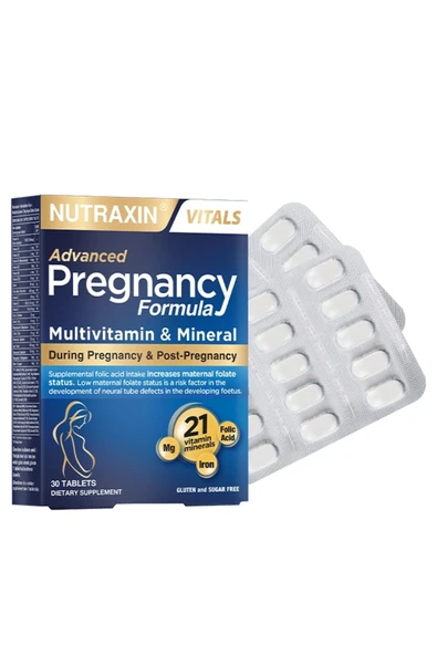Nutraxin Advanced Pregnancy Formula 30 Tablet 21 Vitamin & Mineral - Resim 2