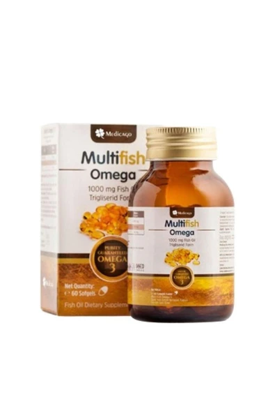 MedicaGo Multi Fish Omega Balık Yağı 1000 Mg 30 Kapsül ürün görseli