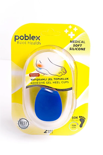 Poblex YAPIŞKANLI SİLİKON JEL TOPUKLUK - ERKEK