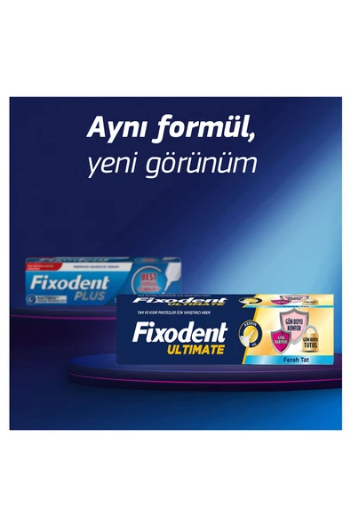 Fixodent Ultimate Ferah Tat Diş Protezi Yapıştırıcı Krem 40G - 3