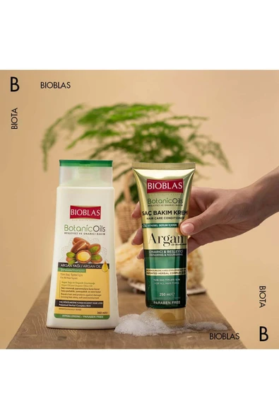 Bioblas Botanic Oils Argan Yağlı Saç Kremi 250 Ml Onarıcı Argan Saç Bakım Kremi - 7