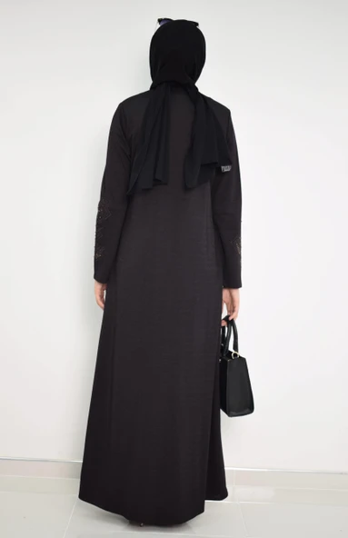 Nakışlı Ferace mdc 2031 Mürdüm - 5