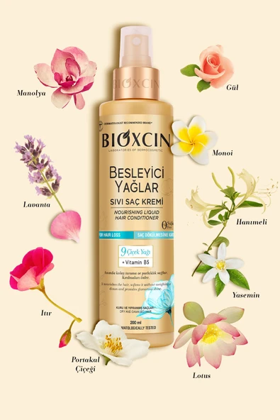 Bioxcin Besleyici Yağlar Sıvı Saç Kremi 200 ml - Sülfatsız. Kuru Ve Yıpranmış Saçlar Saç Dökülme Kar - 7