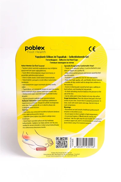Poblex YAPIŞKANLI SİLİKON JEL TOPUKLUK - ERKEK - 2