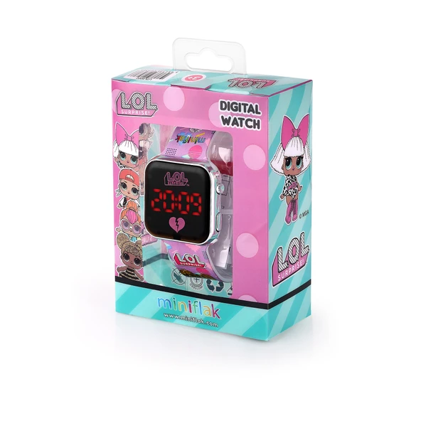 Miniflak LOL Surprise! Lisanslı LOL8002 Lila Square Led Çocuk Saati - Resim 3