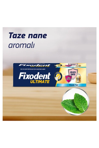 Fixodent Ultimate Ferah Tat Diş Protezi Yapıştırıcı Krem 40G - 5