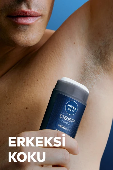NIVEA MEN Erkek Stick Deodorant Deep Dimension Aktif Karbon 50ml, 72 Saat Anti-perspirant Koruma - 5