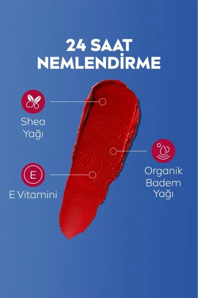NIVEA Renkli Dudak Bakım Kremi,kırmızı,4,8gr,nemlendirme,spf30,doğal Yağlar,e Vitamini,dudak Ve Yanak Için - 5