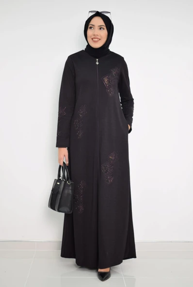 Nakışlı Ferace mdc 2031 Mürdüm - 2